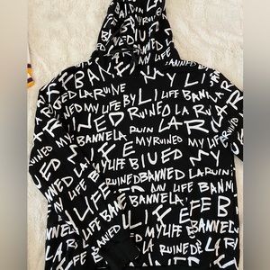 Banned LA Pullover Hoodie Black/white